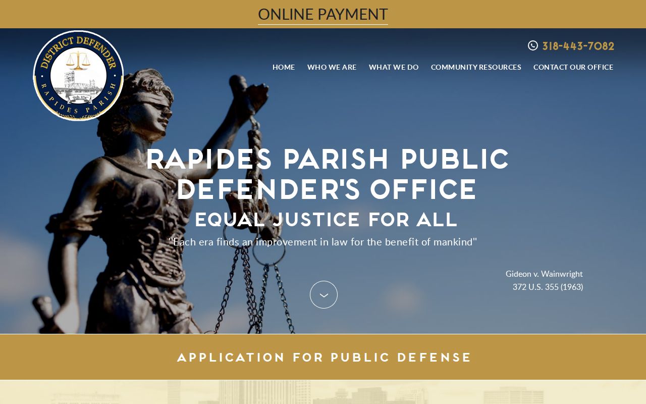 Rapides Parish criminal history local public defender access